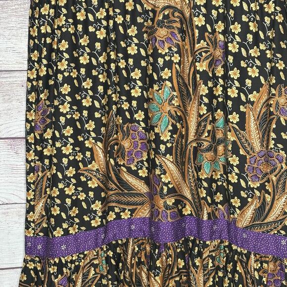 Warm Women's Boho Hippe Ruffle Sleeveless Cotton Breezy Floral Dress Size Small - Picture 7 of 16